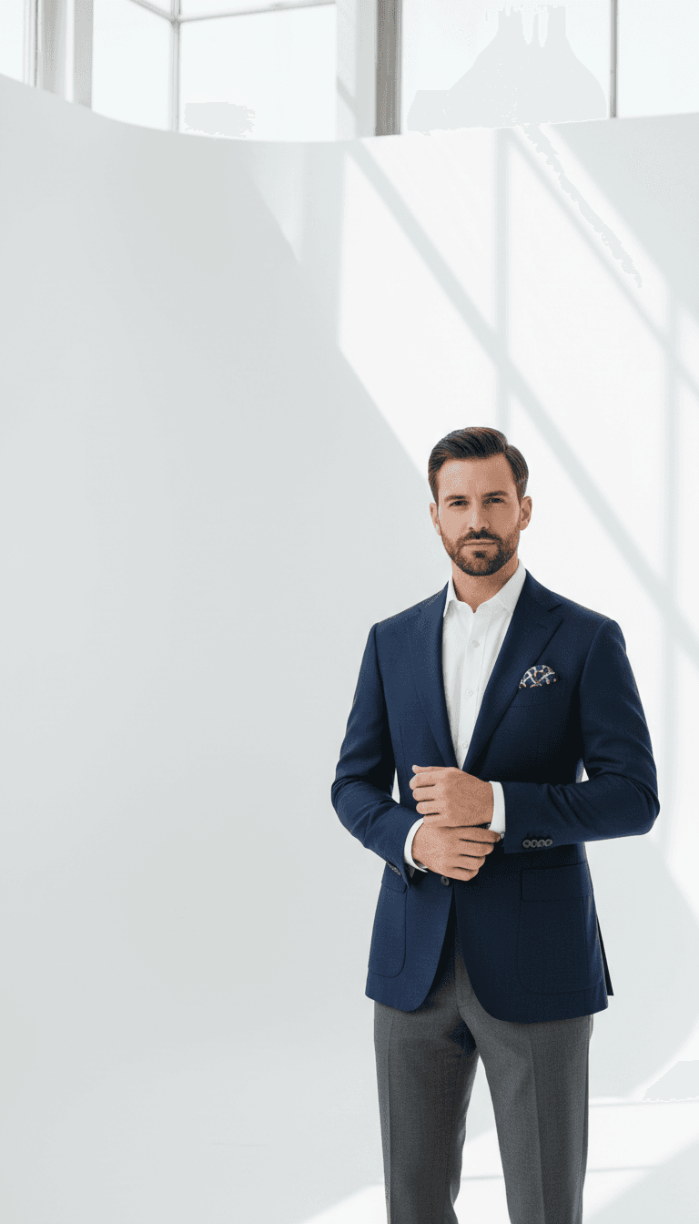 Professional headshot of a suited man in a neutral tone